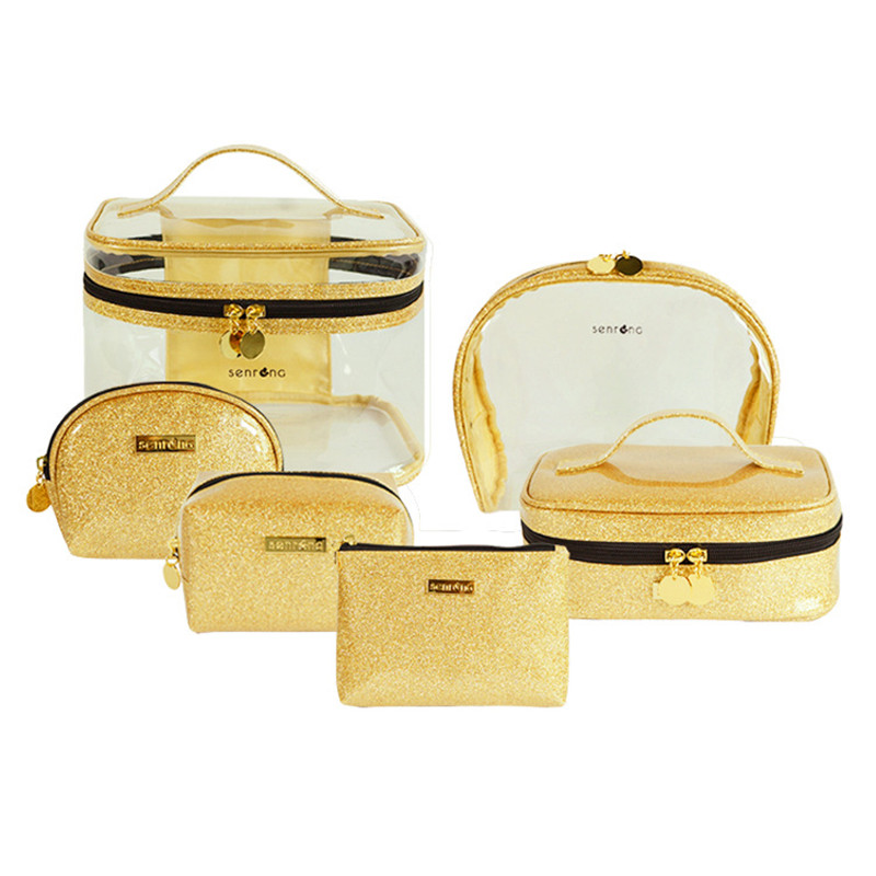 luxury style pu cosmetic bag sets