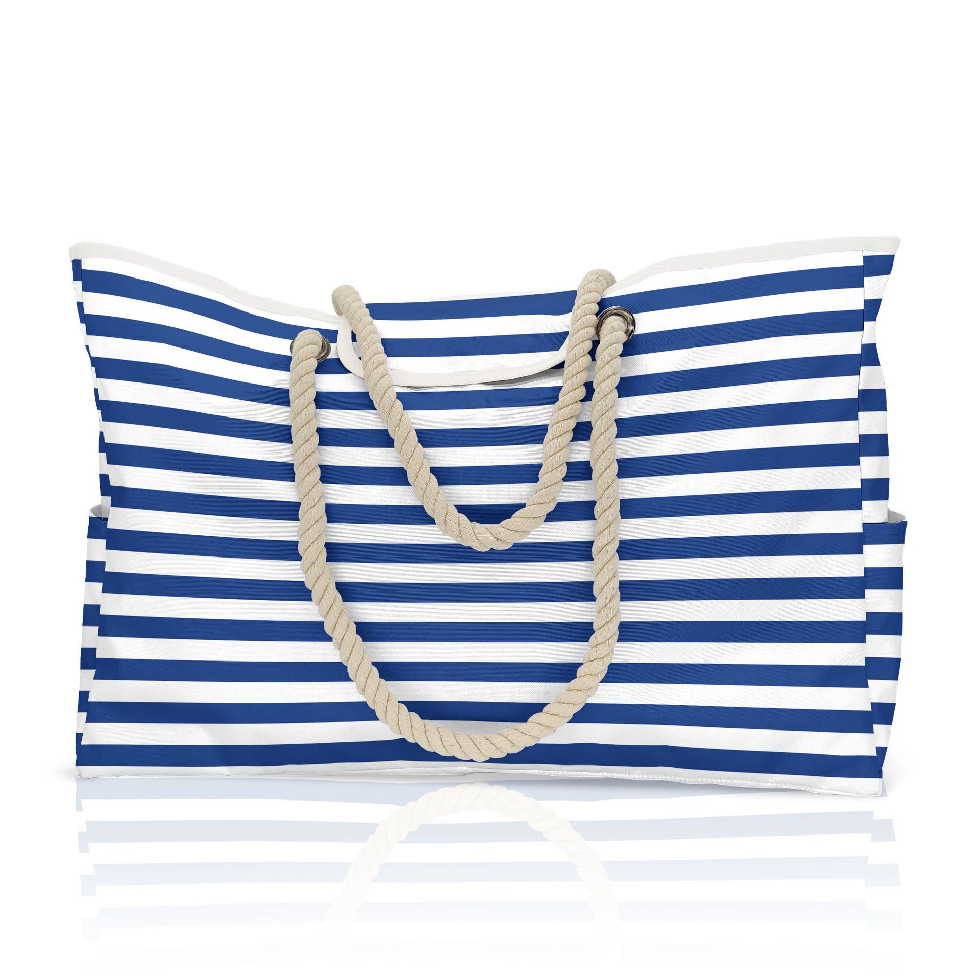 striped handbags with large beach bags hot sale for summer 2022