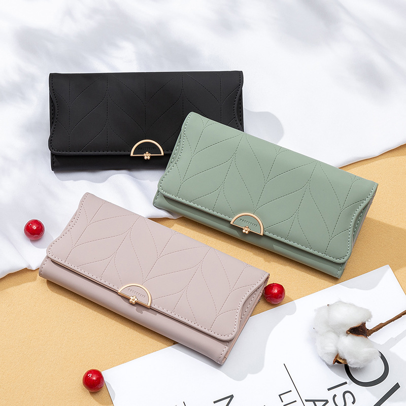 long style pu leather clutch purse for Christmas gifts