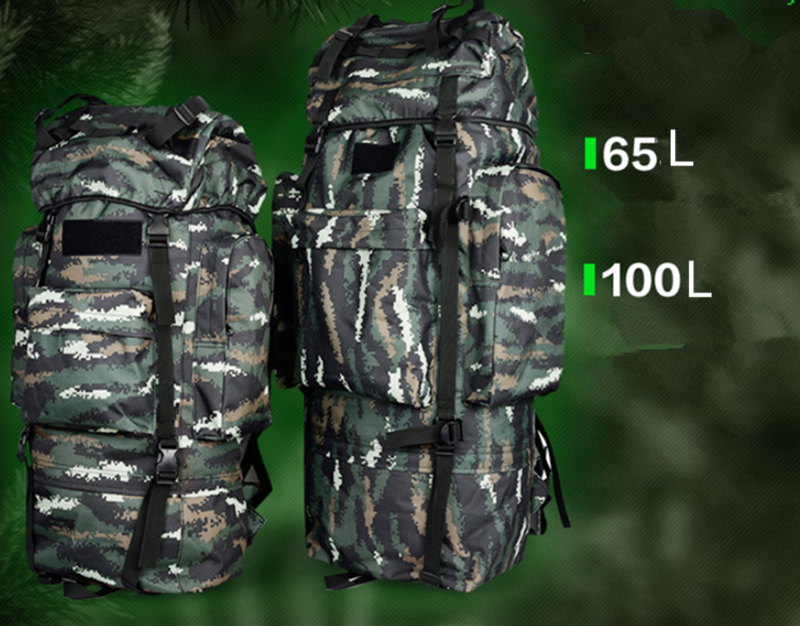 65/100L waterproof outdoor hiking backpacks