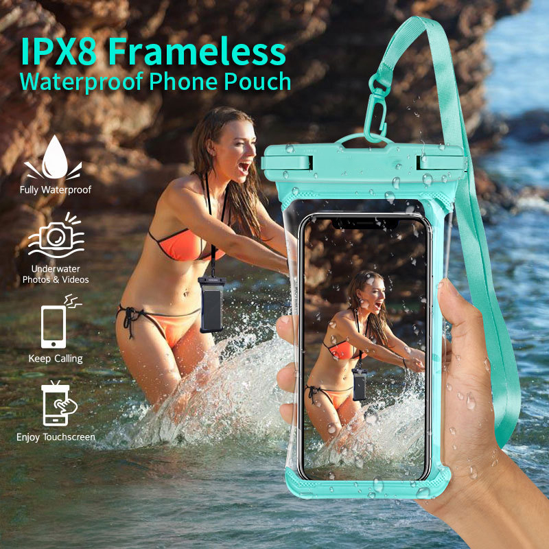6.53in Cell Phone Pool Swimming Waterproof TPU Pouch Case Bag Holder for iPhone