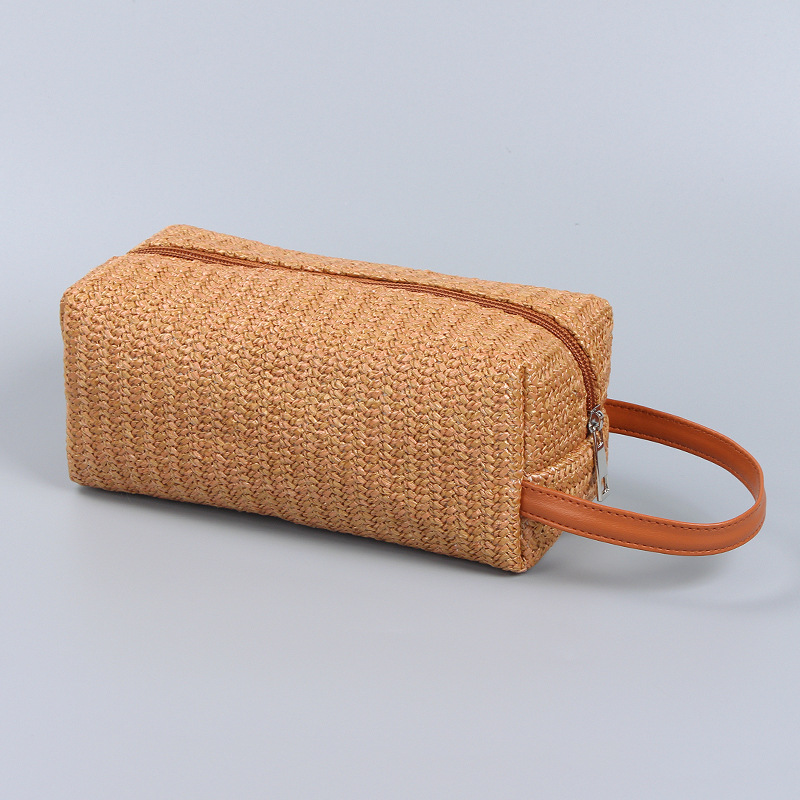 Light weight straw makeup tool cosmetic storage bag