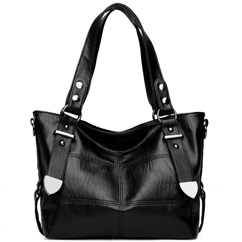 PU leather large capacity women's tote bag shoulder totes
