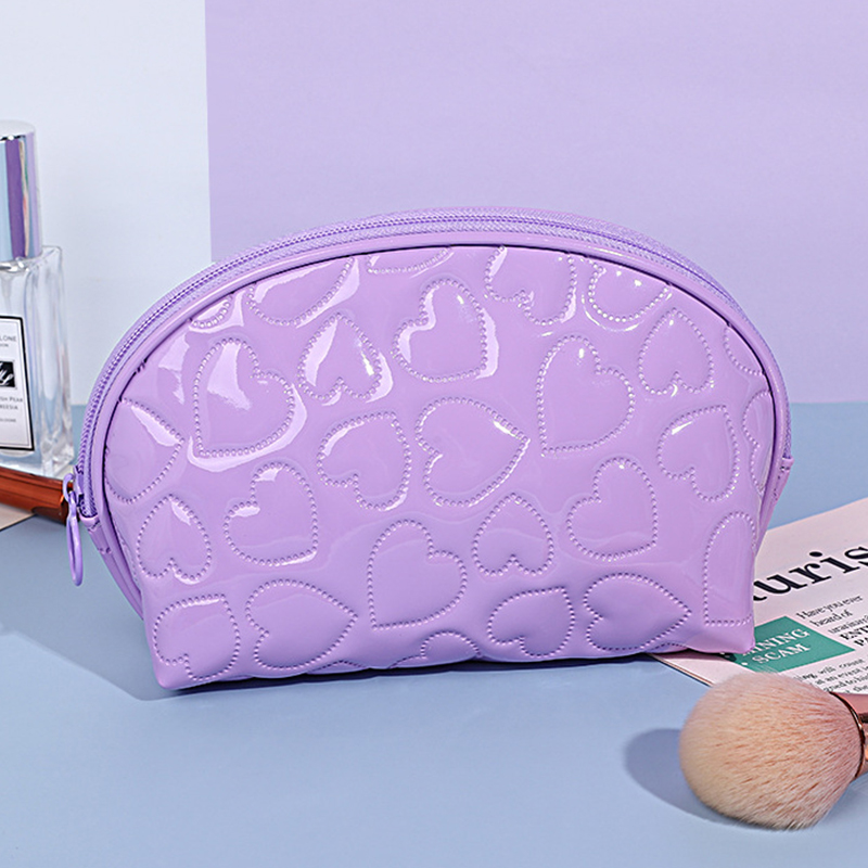 Women's makeup storage shell PU leather cosmetic bags